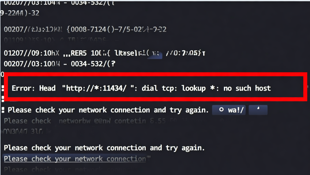在使用ollama pull的时候错误提示：Error: Head 