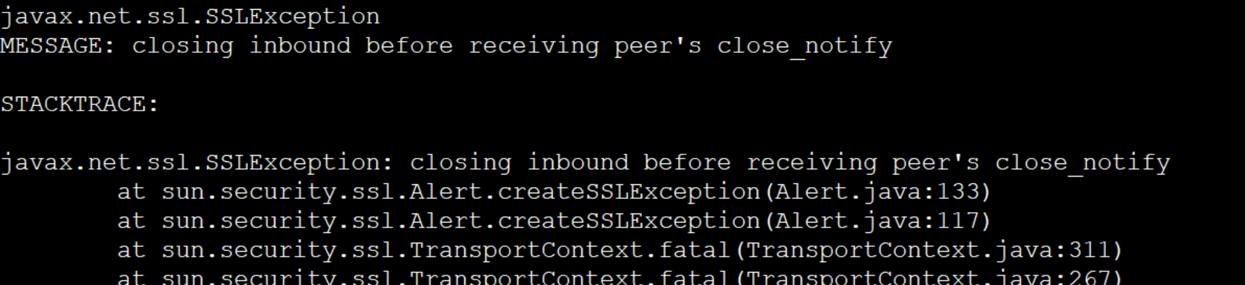 【mysql】 closing inbound before receiving peer's close_notify问题解决